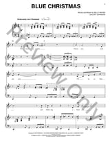 Blue Christmas piano sheet music cover